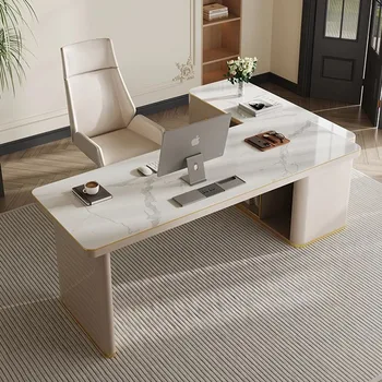 Принадлежности Приемный Офисный стол с Г-образными выдвижными ящиками Компьютерные столы для гостиной Офисная письменная мебель Mesa Escritorio 13