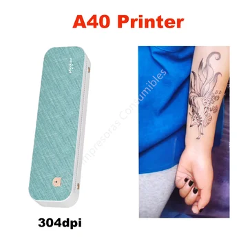 Принтер PeriPage A40 Бумага формата А4 Портативные USB Bluetooth Беспроводные термотрансферные принтеры для системы IOS Android Печатная машина 4