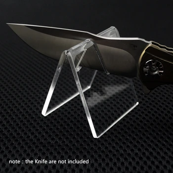 Прозрачный акриловый Держатель подставки для складных ножей Карманные Ножи Небольшая Витрина для коллекционных открыток Держатели тарелок 3