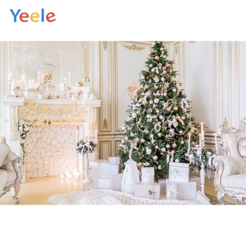 Рождественская елка Yeele Подарок для камина Королевский фон для фотосъемки Виниловый детский портретный фон для фотостудии 8