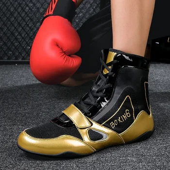 Роскошные боксерские туфли для мужчин и женщин, Профессиональная спортивная обувь для бокса, Удобная обувь для борьбы, Спортивная обувь для полетов