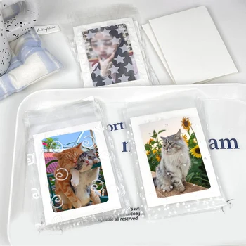 Самоуплотняющийся Мешок Idol Card Packaging Bag Cute Point Printing Cookie Bag Прозрачный Самоклеящийся Мешок Opp Card Cover Protector 19