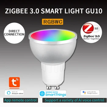 Светодиодная Лампа Tuya 3.0 Smart Light Bulb 5 Вт Работает С Alexa Home Smart Led Light Bulb Умный Дом Rgbcw Голосовое Управление 11