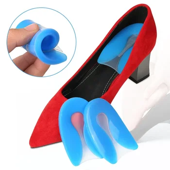 Силиконовые гелевые стельки Противоударная подушка для пяток U-образные стельки для поддержки свода стопы Стельки для обуви Вкладыши для ухода за ногами Инструменты 8