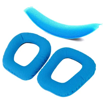 Синяя сменная повязка на голову, подушка, накладка на голову, амбушюры для Logitech G430 G930 15