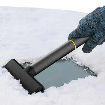 Скребок для льда Универсальный скребок для ветрового стекла с эргономичной рукояткой, инструменты для уборки снега, подходящие для большинства автомобилей, зимние автомобильные аксессуары 13