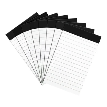 Сменные блокноты для заметок размером 7,62 х 12,70 см, маленькие блокноты для записей, по 30 штук каждый, узкие белые, по 15 листов линованной бумаги в блокноте 9