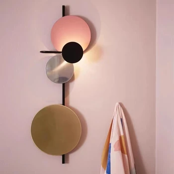 Современный настенный светильник в скандинавском стиле, лампа planet eclipse, спальня, кровать, фоновая стена в гостиной, креативный свет, роскошь и простота 2