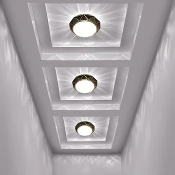 Современный светодиодный Потолочный светильник Simplicity мощностью 5 Вт 12 Вт с 3-х цветным Переключателем затемнения цилиндрическая лампа для освещения прохода в коридоре 19