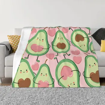 Стильное фланелевое одеяло Avocado, добавляющее изысканности вашему декору, Легкие теплые покрывала для дивана в спальне 1