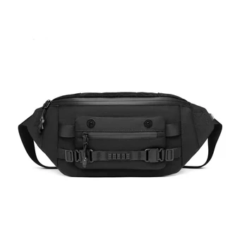 Тактическая мужская нагрудная сумка, функциональная сумка большой емкости, спортивная сумка на открытом воздухе, усовершенствованный карман из полиэстера 18