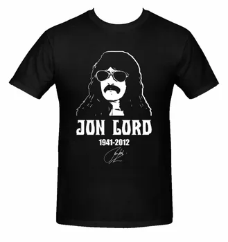 Темно-фиолетовая Фирменная футболка Джона Лорда С коротким рукавом, Черная рубашка Всех размеров HE1294 17