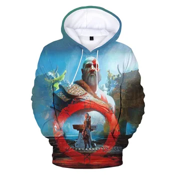 Толстовка с 3D принтом Game God Of War, мужские модные пуловеры оверсайз, Уличная толстовка с капюшоном с длинным рукавом, осенняя спортивная одежда 7