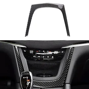 Углеродное волокно Центральное Управление U-образная Рамка Наклейка Украшение Для Укладки Cadillac XT5 XT6 2016 2017 2018 2019 4