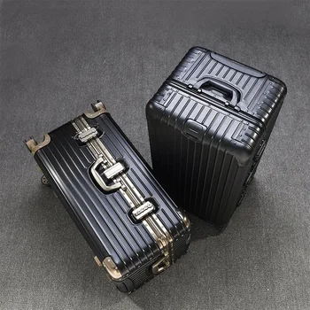 Утолщенный чемодан-тележка из алюминиево-магниевого сплава большой вместимости, 30-дюймовый регистрационный чемодан, 32-дюймовый металлический кодовый дорожный 8