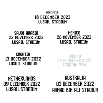 Финальный матч 2022 Аргентина - Франция Мексика Польша Хорватия Нидерланды Подробности матча Теплопередающее железо На футбольной нашивке 15