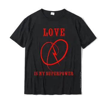 Футболка Love Is My Superpower С коротким рукавом и круглым вырезом Camisa, Мужские футболки из 100% хлопка, Camisa Slim Fit 6