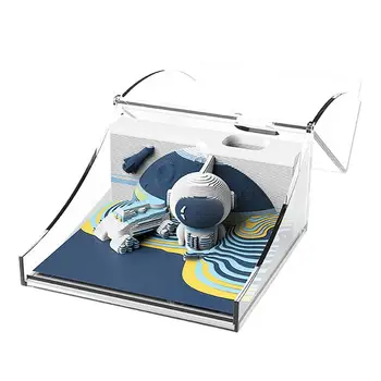 Художественная модель Блокнота Из Бумаги Для Заметок, Плавное Написание Самоклеящихся Заметок, Защита Глаз, Липкие Заметки, Инновационный 3D Блокнот Для 2