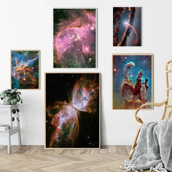 Черная Дыра Галактика Вселенная Космическая фотография Холст Живопись Плакаты и принты Настенные художественные картины для домашнего декора гостиной 9