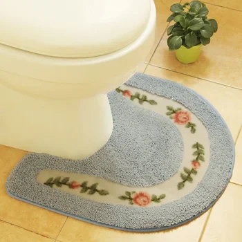 Чехол для коврика, U-образный унитаз, водопоглощающий коврик для унитаза, дверной коврик, водонепроницаемый и противоскользящий коврик для ног, ковер для ванной комнаты