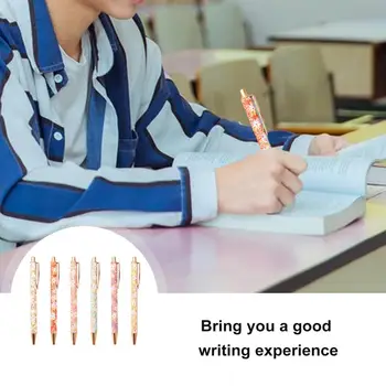 Шариковая ручка с цветочным рисунком, ручка для подписи, гладкая канцелярская ручка для коллег, учителей, студентов 5