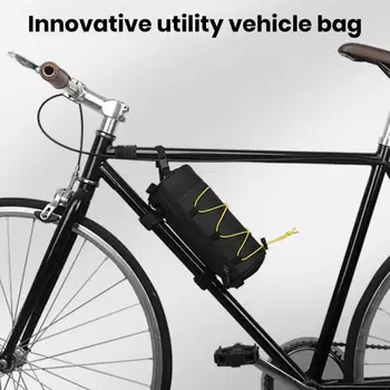 Широкая совместимость Сумка на руль Портативная велосипедная сумка Сумка на руль велосипеда Стильная сумка из искусственной кожи для горных шоссейных велосипедов